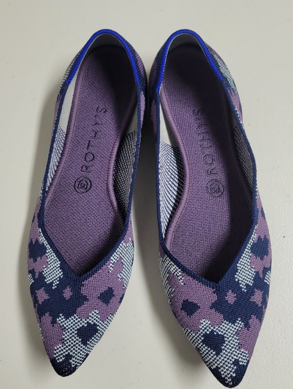 Rothy's Violet Botanicamo The Point Flats Size 9.